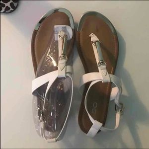 White Aldo Sandals Sz 9 Brand New